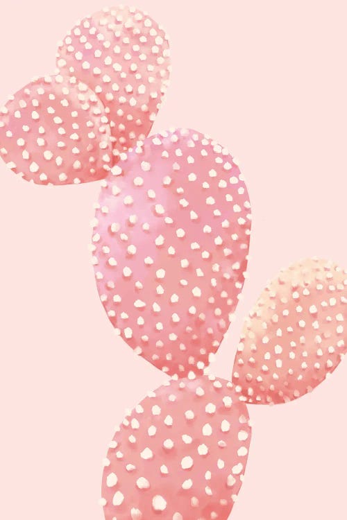 Pastel Pink Cactus by Big Nose Work wall art