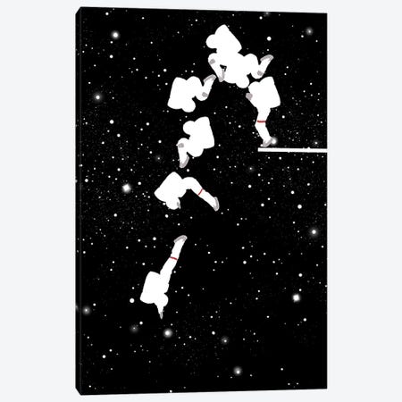 Astronaut Fancy Diving Canvas Print #BNW2} by Big Nose Work Canvas Art