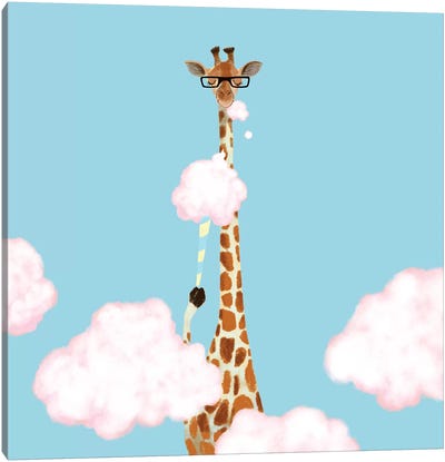 Cloud Candy Canvas Art Print - Giraffe Art