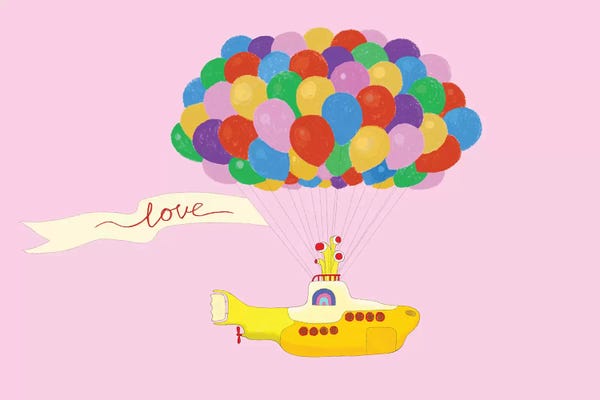 Happy Fly with Yellow Submarine