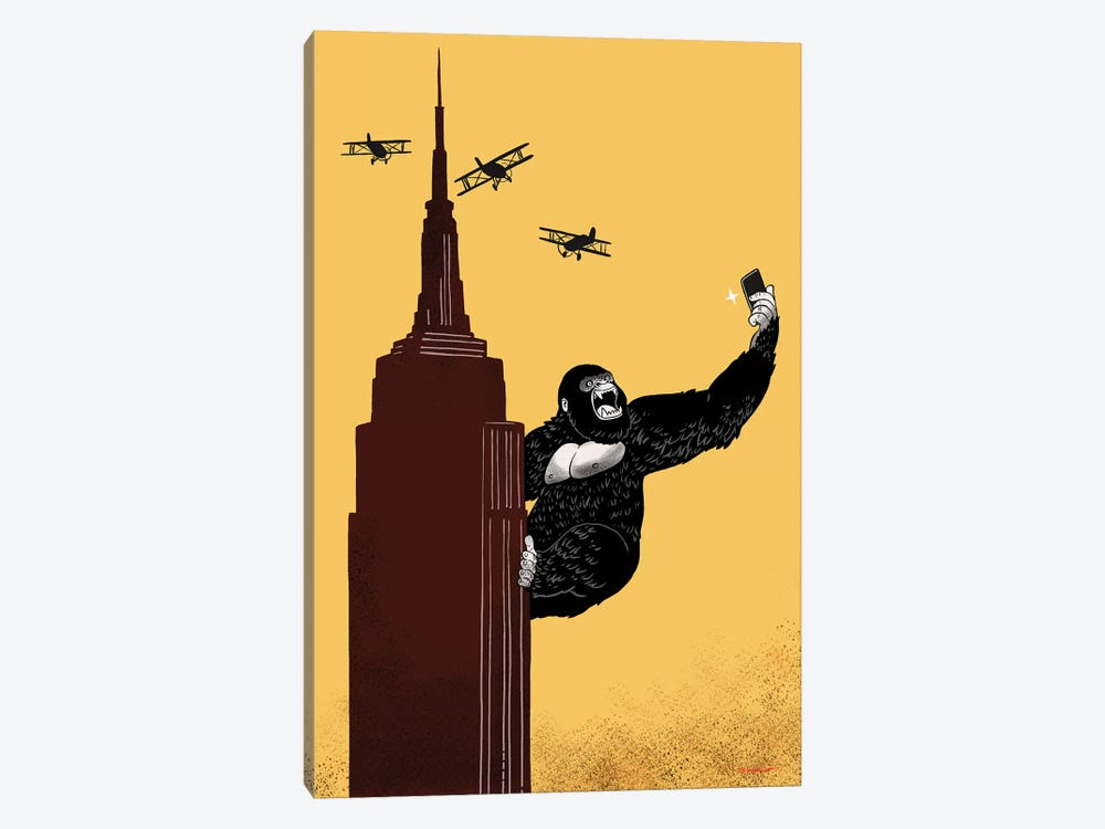 King Kong Love To Selfie by Big Nose Work 1-piece Canvas Print