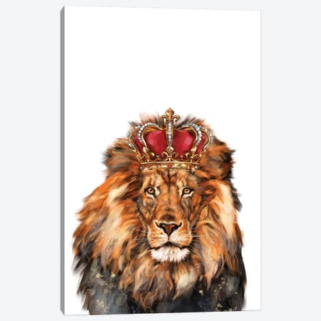 Lion King Canvas Print #BNW52} by Big Nose Work Canvas Wall Art