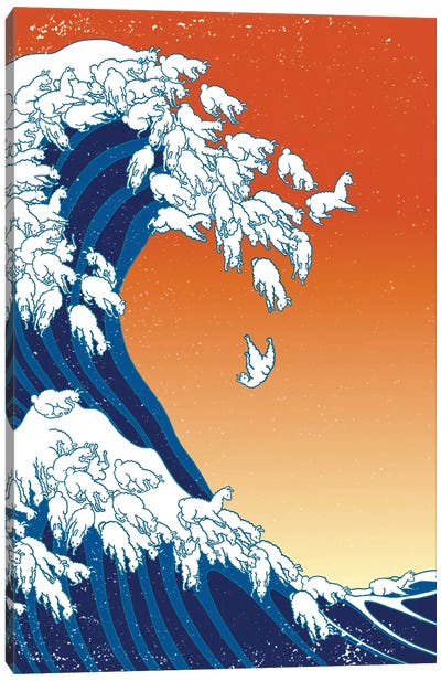 Llama Waves Canvas Art Print