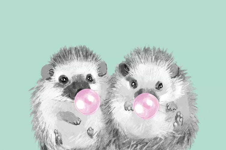 Playful Twins Hedgehog by Big Nose Work wall art