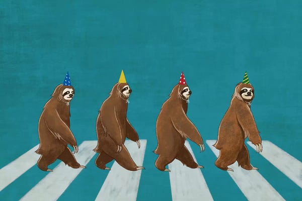 Sloths: Sloth Abbey Road by Big Nose Work