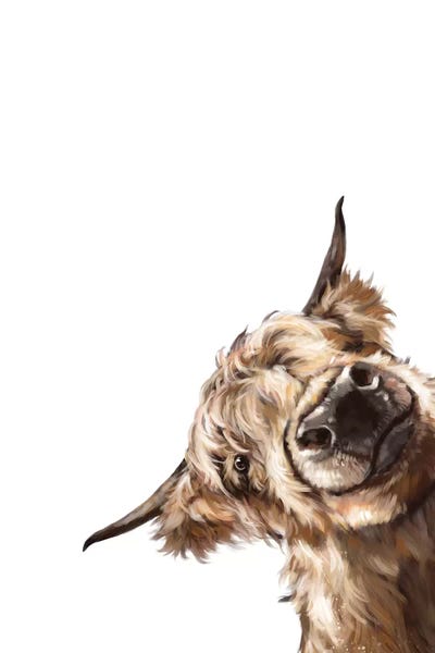 Animal Lover: Sneaky Highland Cow by Big Nose Work