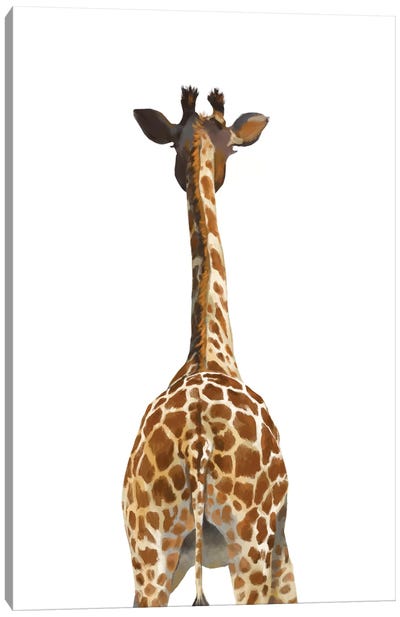 Giraffe Butt Canvas Art Print