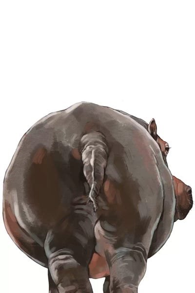 Hippopotamuses: Hippo Butt by Big Nose Work