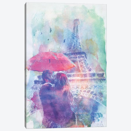 Eiffel Tower Love Canvas Print #BNZ13} by 33 Broken Bones Canvas Print