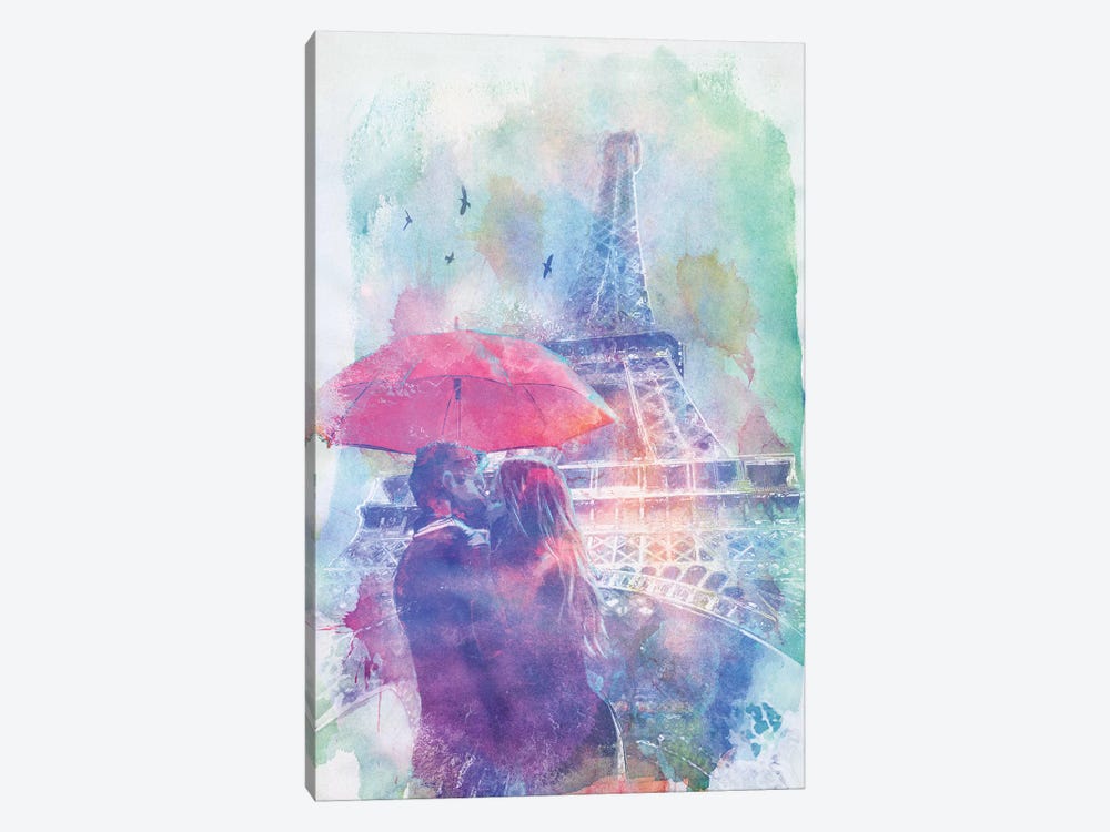 Eiffel Tower Love by 33 Broken Bones 1-piece Canvas Wall Art