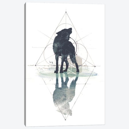 Geometric Wolf Canvas Print #BNZ16} by 33 Broken Bones Canvas Artwork
