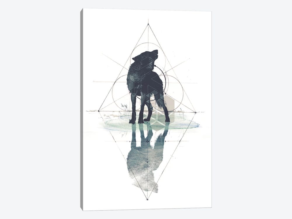 Geometric Wolf by 33 Broken Bones 1-piece Canvas Art Print