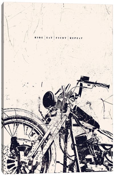 Ride Eat Fight Repeat Canvas Art Print - 33 Broken Bones
