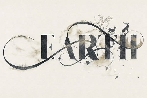 Environmental Conservation: Elemental Typograph - Earth by 33 Broken Bones