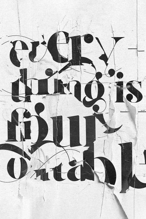 TYPO - Everything Is Figureoutable by 33 Broken Bones wall art
