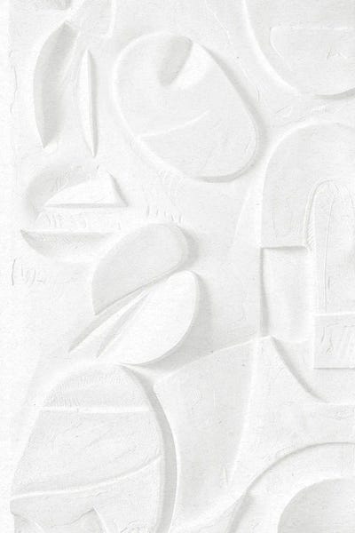 33 Broken Bones: Midcentury Modern Floral In White I by 33 Broken Bones