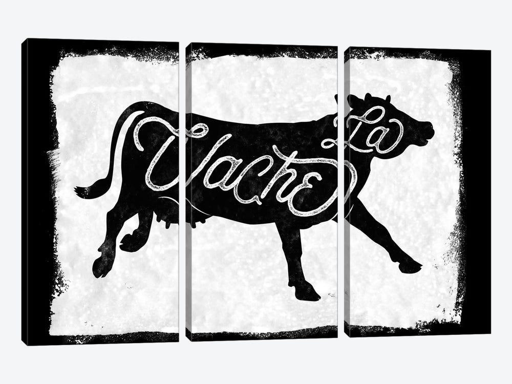 La Vache by 33 Broken Bones 3-piece Canvas Wall Art