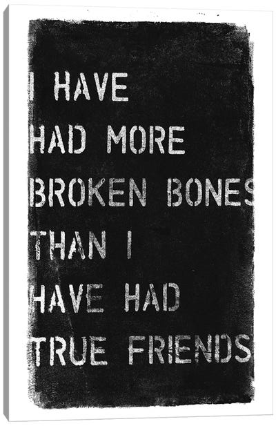 More Broken Bones Canvas Art Print - 33 Broken Bones