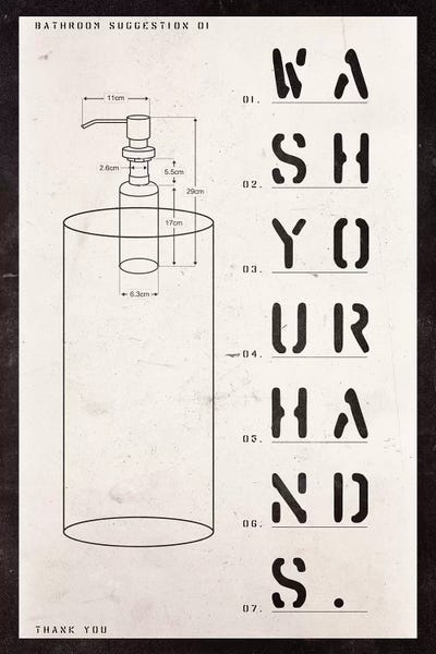Beauty & Personal Care Blueprints: Soap Dispenser Patent Print by 33 Broken Bones