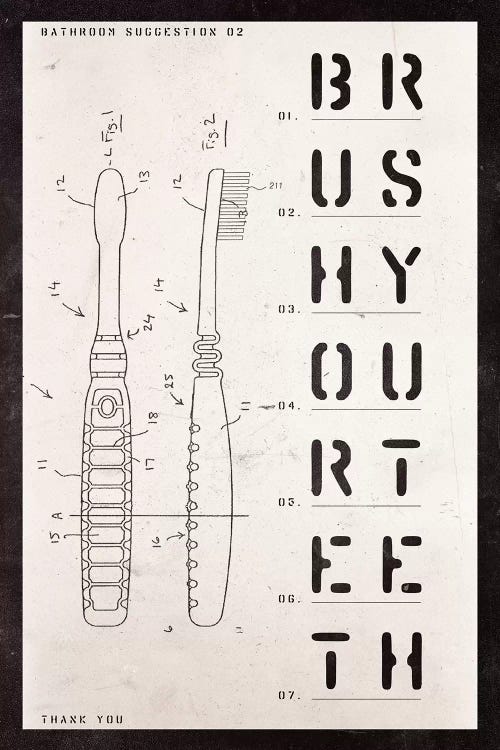 Toothbrush Patent Print