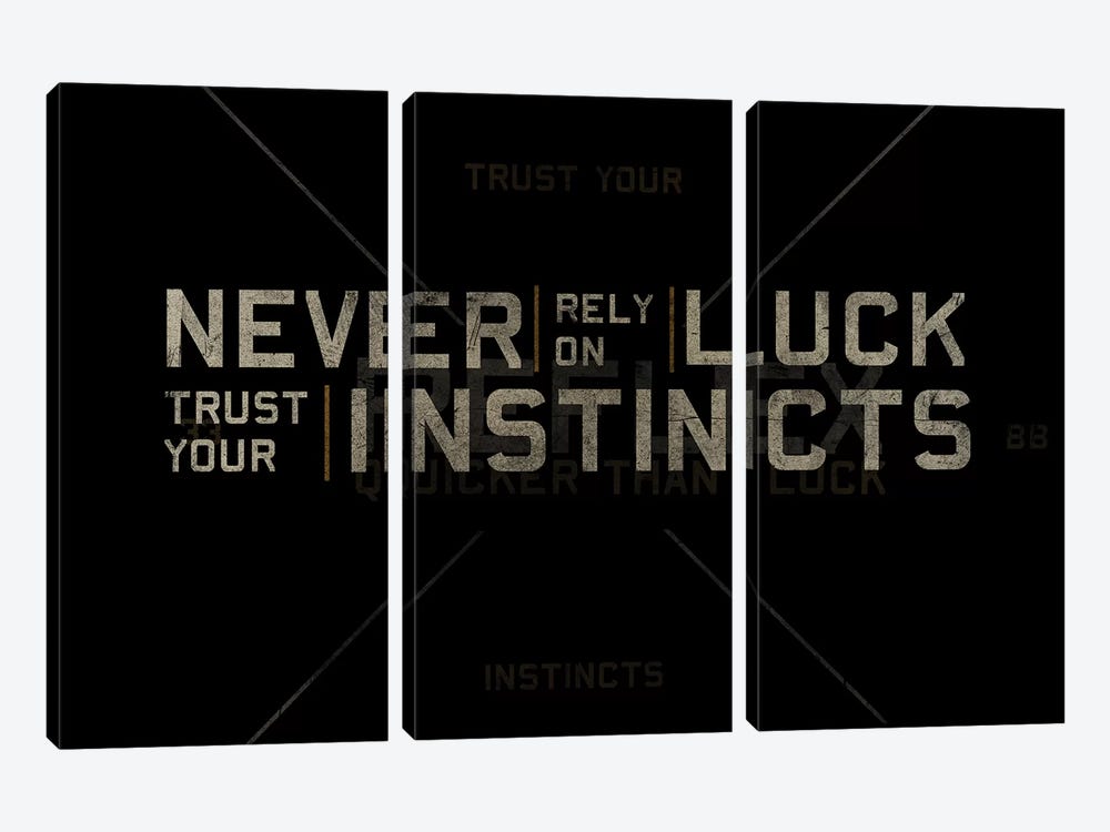 Trust Your Instincts by 33 Broken Bones 3-piece Canvas Art Print