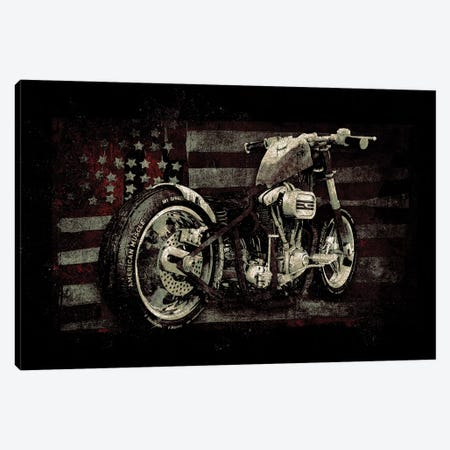 American Muscle: Motorcycle II Canvas Print #BNZ4} by 33 Broken Bones Canvas Artwork
