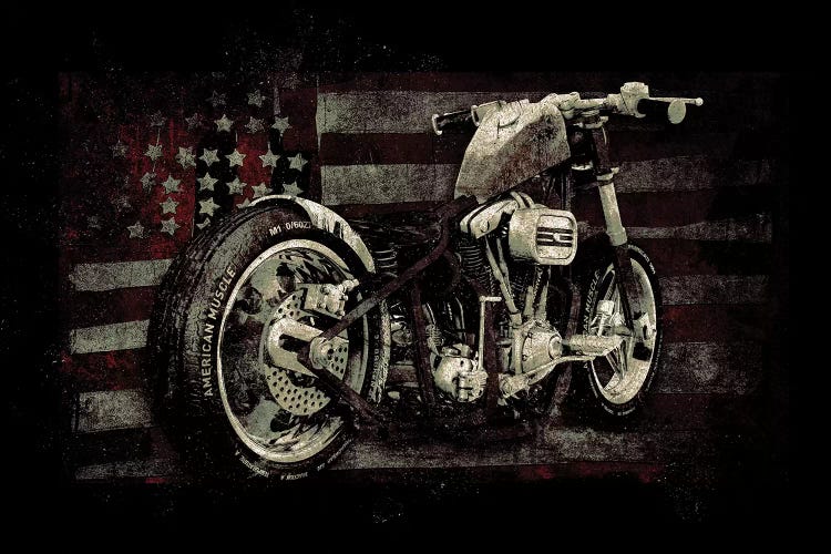 American Muscle: Motorcycle II by 33 Broken Bones wall art