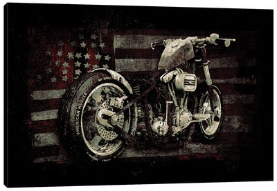 American Muscle: Motorcycle II Canvas Art Print - Bachelor Pad Art