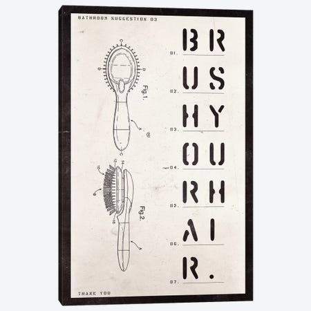 Brush Patent Print Canvas Print #BNZ8} by 33 Broken Bones Art Print