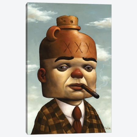 Jug Head Canvas Print #BOD15} by Bob Dob Art Print