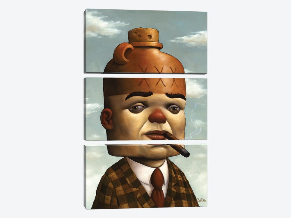 Jug Head by Bob Dob 3-piece Canvas Art