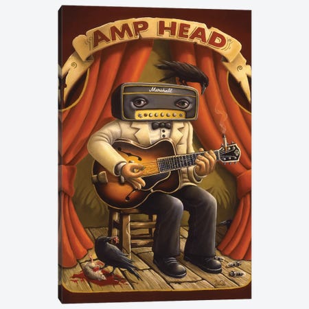 Amp Head Canvas Print #BOD1} by Bob Dob Canvas Print
