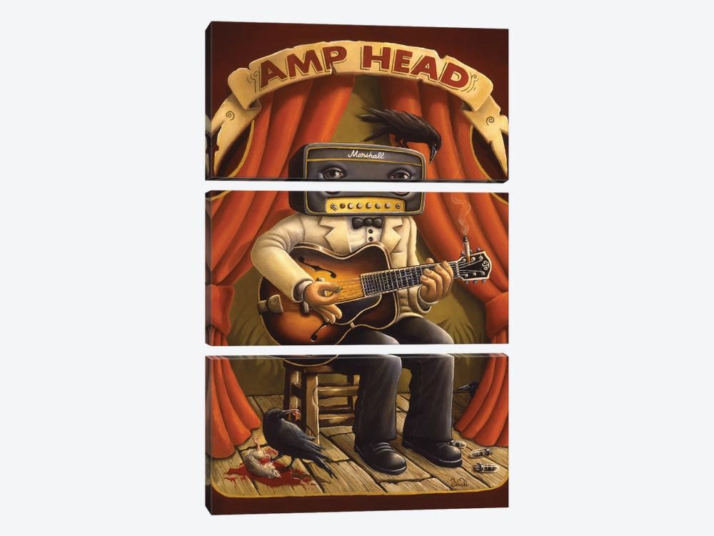 Amp Head by Bob Dob 3-piece Canvas Wall Art