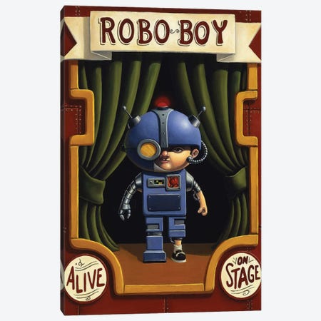 Robo Boy Canvas Print #BOD28} by Bob Dob Canvas Art Print