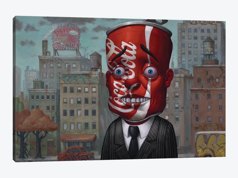Coke Head II by Bob Dob 1-piece Canvas Wall Art