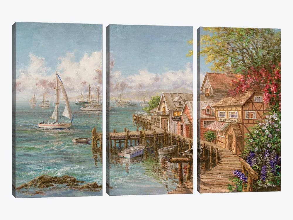 Mariner’s Haven by Nicky Boehme 3-piece Canvas Print
