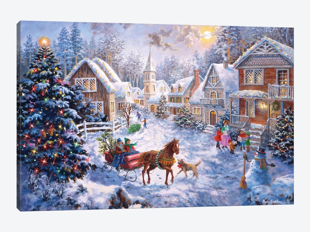 Merry Christmas by Nicky Boehme 1-piece Canvas Artwork