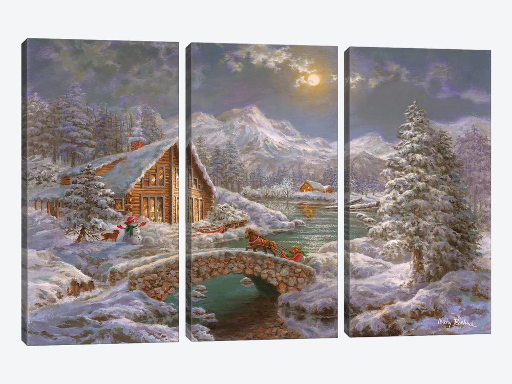 Nature's Magical Season by Nicky Boehme 3-piece Canvas Art Print