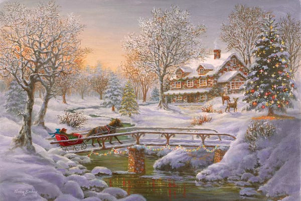 Snowscapes: Over The Bridge To Grandma's House by Nicky Boehme