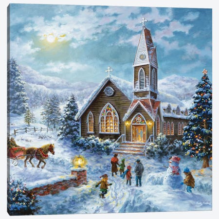 Parents Pray, Children Play Canvas Print #BOE122} by Nicky Boehme Canvas Art