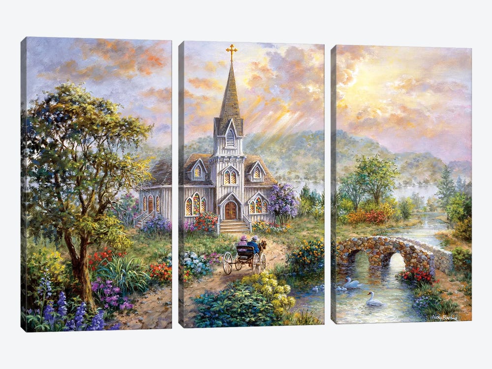 Pray For World Peace by Nicky Boehme 3-piece Canvas Art Print