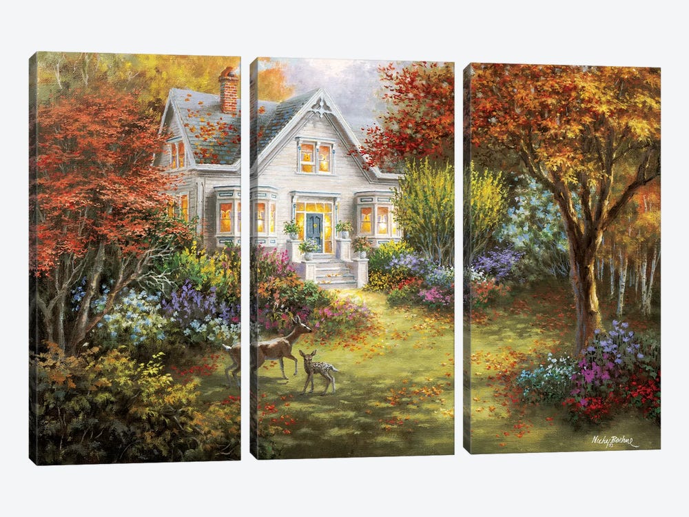 Autumn Overtures by Nicky Boehme 3-piece Canvas Wall Art