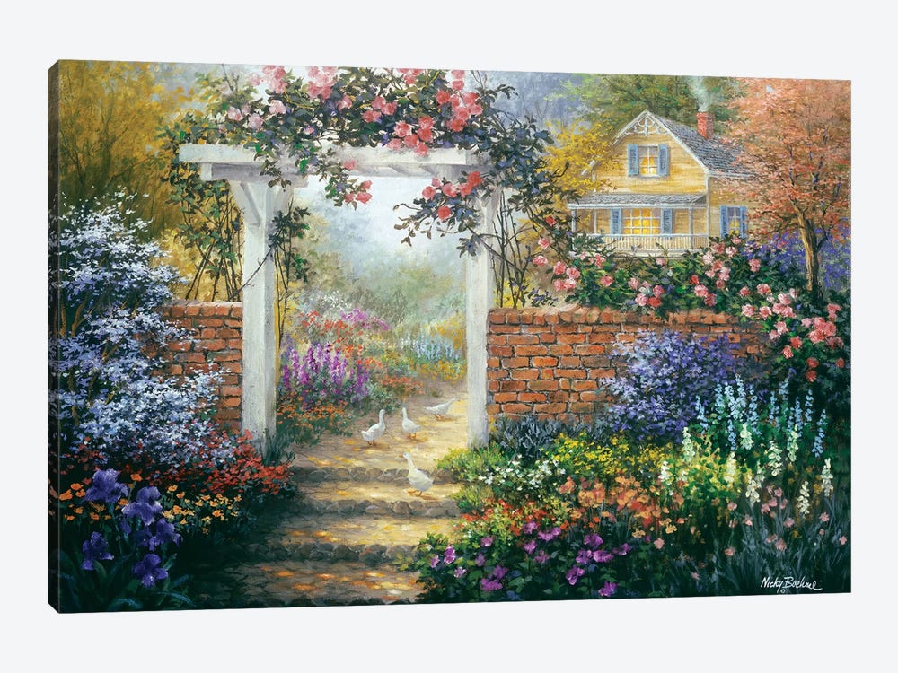 Rose Arbor by Nicky Boehme 1-piece Canvas Art