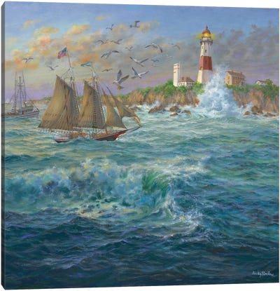 Shipmates Canvas Art Print - Lighthouse Art