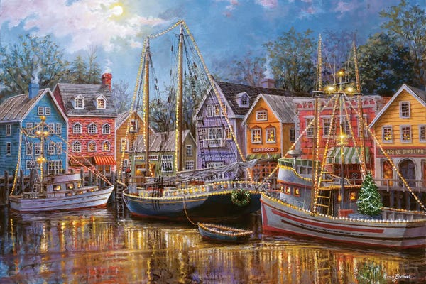 Harbors: Ships Aglow by Nicky Boehme