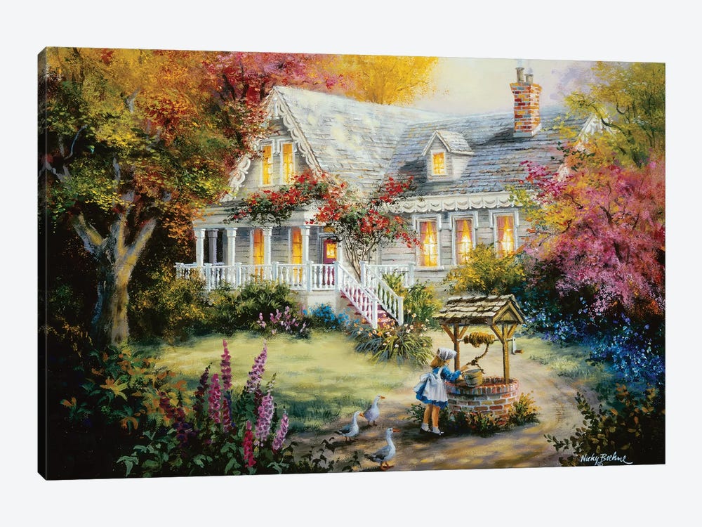 The Wishing Well by Nicky Boehme 1-piece Canvas Artwork