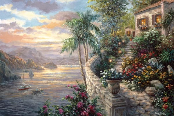 Coastal Villages & Towns: Tranquil Sea by Nicky Boehme