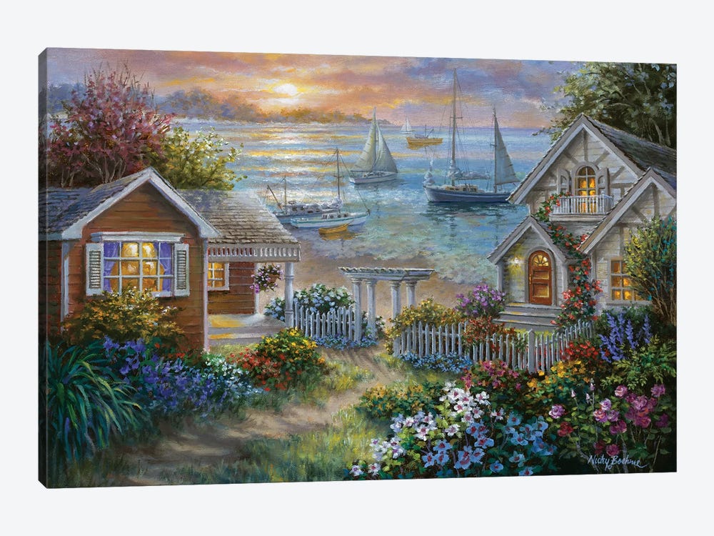 Tranquil Seafront by Nicky Boehme 1-piece Canvas Art