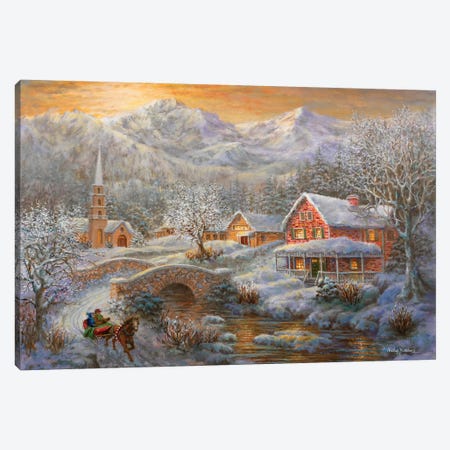 Winter Merriment Canvas Print #BOE170} by Nicky Boehme Canvas Art Print