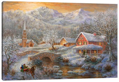 Winter Merriment Canvas Art Print - Christmas Scenes